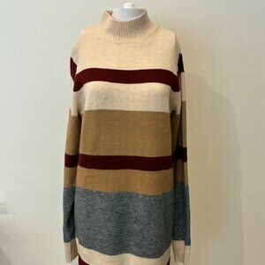NWT Francesca's Studio 19 Bailey Striped Sweater Mini Dress Size M Fall Preppy